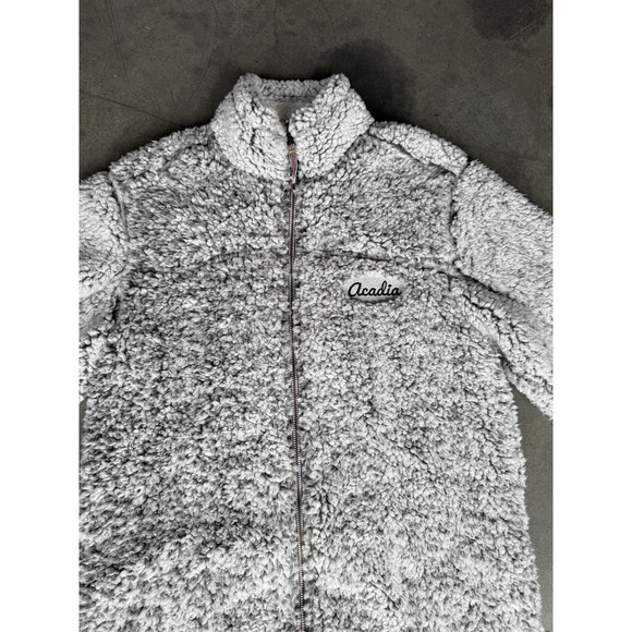 Mens Sz Medium Cabin Fever by Ramatex Sherpa Fleece Full Zip Sweater Gray - Picture 3 of 9